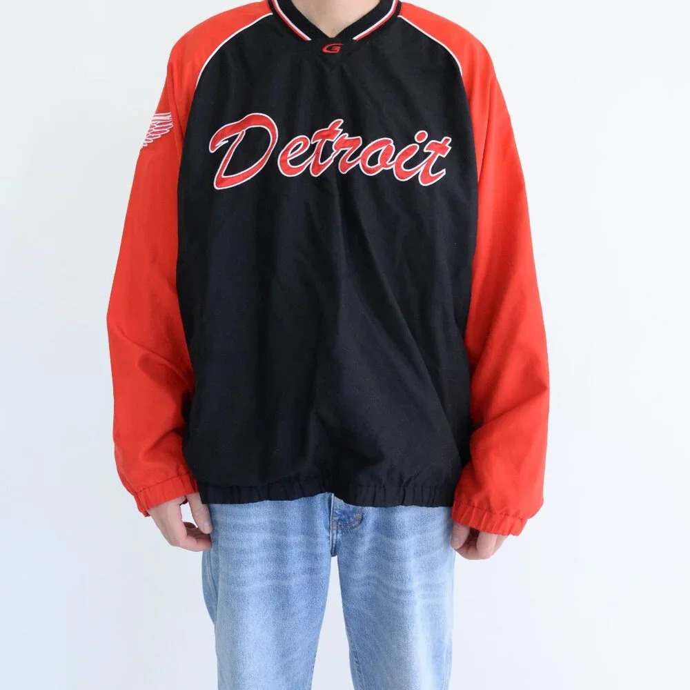 Vintage Giii Official Licensed Nhl Detroit Red Wings Embroidered Red Jacket L
